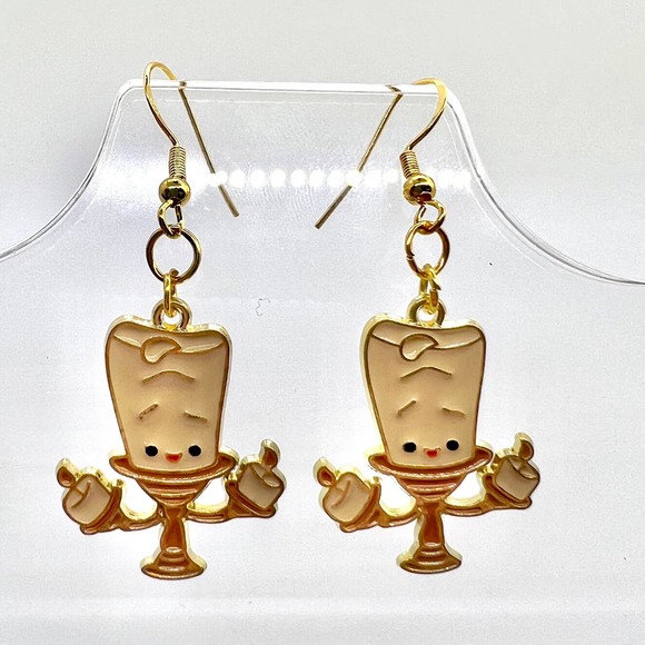 Beauty and the Beast Earrings - Lumiere Earrings - Disney Inspired Earrings - Picture 1 of 10
